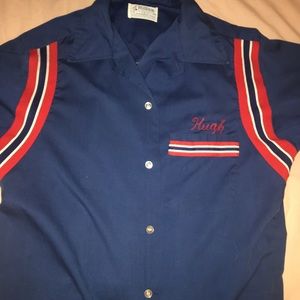 thrifted pabst blue ribbon mechanics shirt “hugh”